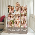 Personlig 6-9 foton collage mjuk filt med text heminredning jubileums födelsedagspresent för bestie familj par