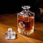 Personalized Lion Vintage Border Whiskey Glass Wooden Box Set with Initial and Name Father's Day Birthday Anniversary Gift for Dad