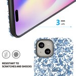 Chinoiserie personalizada Monograma Inicial Funda de teléfono para iPhone o Samsung Uso diario Regalo de cumpleaños para las mujeres