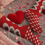 Personalized 3 Heart-Shaped Photos Skin-Friendly Mid-Calf Socks Valentine's Day Anniversary Birthday Christmas Gift for Couples 7