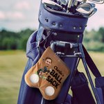 Personalised Cartoon Character Face Photo Suede Golf Ball Bag Sack with 2 Golf Balls Golf Accessory Birthday Gift for Men Golfer Golf Player