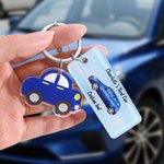 Gepersonaliseerde Multicolor Eerste Auto Foto Sleutelhanger met Naam en Tekst Rijexamen Geslaagd Cadeau voor Nieuwe Bestuurders Vrienden
