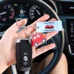 Gepersonaliseerde Multicolor Eerste Auto Foto Sleutelhanger met Naam en Tekst Rijexamen Geslaagd Cadeau voor Nieuwe Bestuurders Vrienden