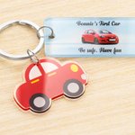 Gepersonaliseerde Multicolor Eerste Auto Foto Sleutelhanger met Naam en Tekst Rijexamen Geslaagd Cadeau voor Nieuwe Bestuurders Vrienden
