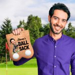 Personalised Cartoon Character Face Photo Suede Golf Ball Bag Sack with 2 Golf Balls Golf Accessory Birthday Gift for Men Golfer Golf Player