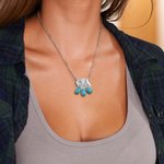 Personalisierte Western Style Türkis zierliche Halskette mit Buchstaben Geburtstag Jahrestag Geschenk für Frauen