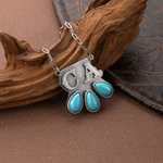 Personalisierte Western Style Türkis zierliche Halskette mit Buchstaben Geburtstag Jahrestag Geschenk für Frauen