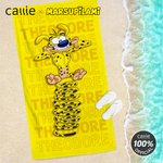 Personalised Cute Long-Tailed Marsupilami Oversized Beach Towel with Name Summer Holiday Pool Party Gift for Boys Girls | Callie × Marsupilami®