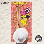 Serviette de plage personnalisée avec le nom du Marsupilami Cadeau d'anniversaire pour amis famille Callie × Marsupilami®