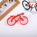 Ornamento personalizzato minimalista con stampa 3d della bicicletta e nome della scrivania, regalo di compleanno per uomini appassionati di ciclismo