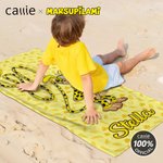 Serviette de plage personnalisée avec le nom du Marsupilami Cadeau d'anniversaire pour amis famille Callie × Marsupilami®