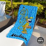 Serviette de plage personnalisée avec le nom du Marsupilami Cadeau d'anniversaire pour amis famille Callie × Marsupilami®