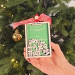 Personalised Football Field Jerseys Shaker Ornament with 1-20 Names and Numbers Team Club Appreciation Christmas Gift for Coach Manager Teammate