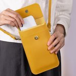 Personalised Portable PU Leather Crossbody Bag with Name and Touch Screen Window Travel Daily Use Birthday Gift for Women