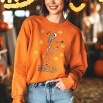 Spersonalizowana bluza Halloween Skeleton Pumpkin Candy z imieniem Prezent na Halloween dla rodziny i przyjaciół