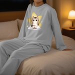 Ensemble de Pyjamas 100% Coton Personnalisé avec Design Animal Nuage Étoile et Nom Vêtement Maison Cadeau d'Anniversaire pour Garçons Filles Enfant