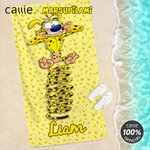 Serviette de plage personnalisée avec le nom du Marsupilami Cadeau d'anniversaire pour amis famille Callie × Marsupilami®