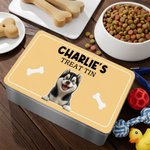 Gepersonaliseerde Schattige 3D Cartoon Dog Bone Food-Grade Dog Treat Metalen Blikken Doos met Naam Pet's Day Verjaardagscadeau voor Pet Owner Lovers