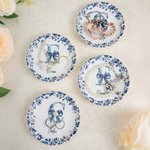 Personalized Chinoiserie Toile De Jouy Ceramic Jewelry Dish with Initial and Name Wedding Engagement Birthday Gift for Women