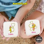 Spersonalizowane pudełko na biżuterię ze skóry PU z imieniem i nazwiskiem dla dziewczynki | Callie × Marsupilami®
