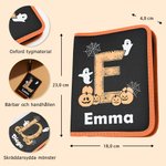 Personlig halloween pumpa snidningsverktyg 11 delar med namn och initialer samt spökmotiv perfekt halloweenpresent för familj