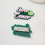 Gepersonaliseerde Ivy Leaf Soror Naam Glitter Acryl Broche Pin Sorority Accessoires Bid Day Sorority Initiatie Gift voor Zus Vriendin
