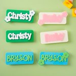 Gepersonaliseerde Multicolor Naam Acryl Tas Bedel Accessoires voor Bogg Winkelen Werk Verjaardag Cadeau voor Haar
