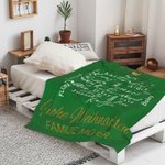 Personalisierte Wortwolke Weihnachtliche Weiche Decke mit Namen Text Jahr Frohe Weihnachten Weihnachtsgeschenk für Familie Freund