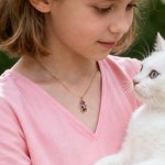 Gepersonaliseerde kat hond boog geboortesteen sterling zilveren ketting sierlijke sieraden verjaardag Moederdag cadeau voor vrouwen Pet Lovers