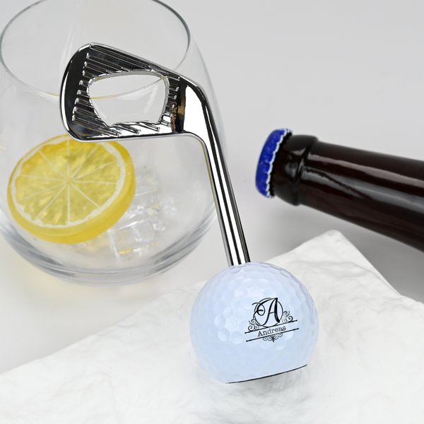 Personalized Golf Theme Design Bottle Opener with Initial and Name Birthday Anniversary Gift for Beer Lovers Golf Enthusiasts
