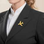 Alfiler de solapa de avión personalizado con nombre grabado Regalo de cumpleaños para pilotos Azafatas Auxiliares de vuelo