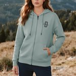 Sweat à Capuche Zippé Multicolore Personnalisée avec Nom et Initiale Brodés Cadeau d'Anniversaire pour Amis et Famille