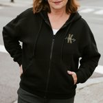 Sweat à Capuche Zippé Multicolore Personnalisée avec Nom et Initiale Brodés Cadeau d'Anniversaire pour Amis et Famille