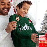 Maglione natalizio personalizzato con nome e 1-3 ornamenti Regalo di Natale per neonati e bambini