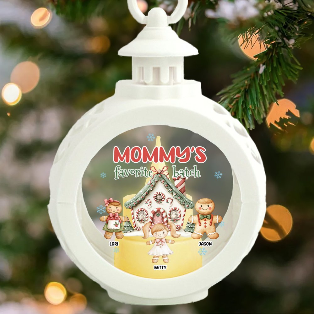 Personalized 1-8 Gingerbread Men LED Flameless Candle Ornament with Name Home Decor Christmas Gift for Family Friend 2