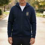 Sweat à Capuche Zippé Multicolore Personnalisée avec Nom et Initiale Brodés Cadeau d'Anniversaire pour Amis et Famille