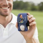 Henkilökohtainen Monivärinen PU Nahka Golf Ball Bag Tee haltija nimi ja valokuva Sport tarvikkeet Syntymäpäivälahja Golf Lover Friend