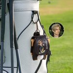 Henkilökohtainen Monivärinen PU Nahka Golf Ball Bag Tee haltija nimi ja valokuva Sport tarvikkeet Syntymäpäivälahja Golf Lover Friend
