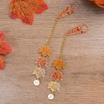 Personalizado otoño hoja de arce brillo acrílico Tumbler Charm con la letra paja Accesorios para Stanley Tumbler Cumpleaños Aniversario Regalo para Amigo