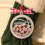 Ornement de Noël en bois personnalisé en 3D avec noms Décoration de l'arbre de Noël Faveurs de la fête de l'équipe Cadeau pour l'entraîneur Athlète