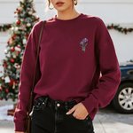 Henkilökohtainen Syntymä Flower Monivärinen huppari Pocket ja kirjailtu Initial All Season Daily Wear Syntymäpäivälahja perheen ystävä