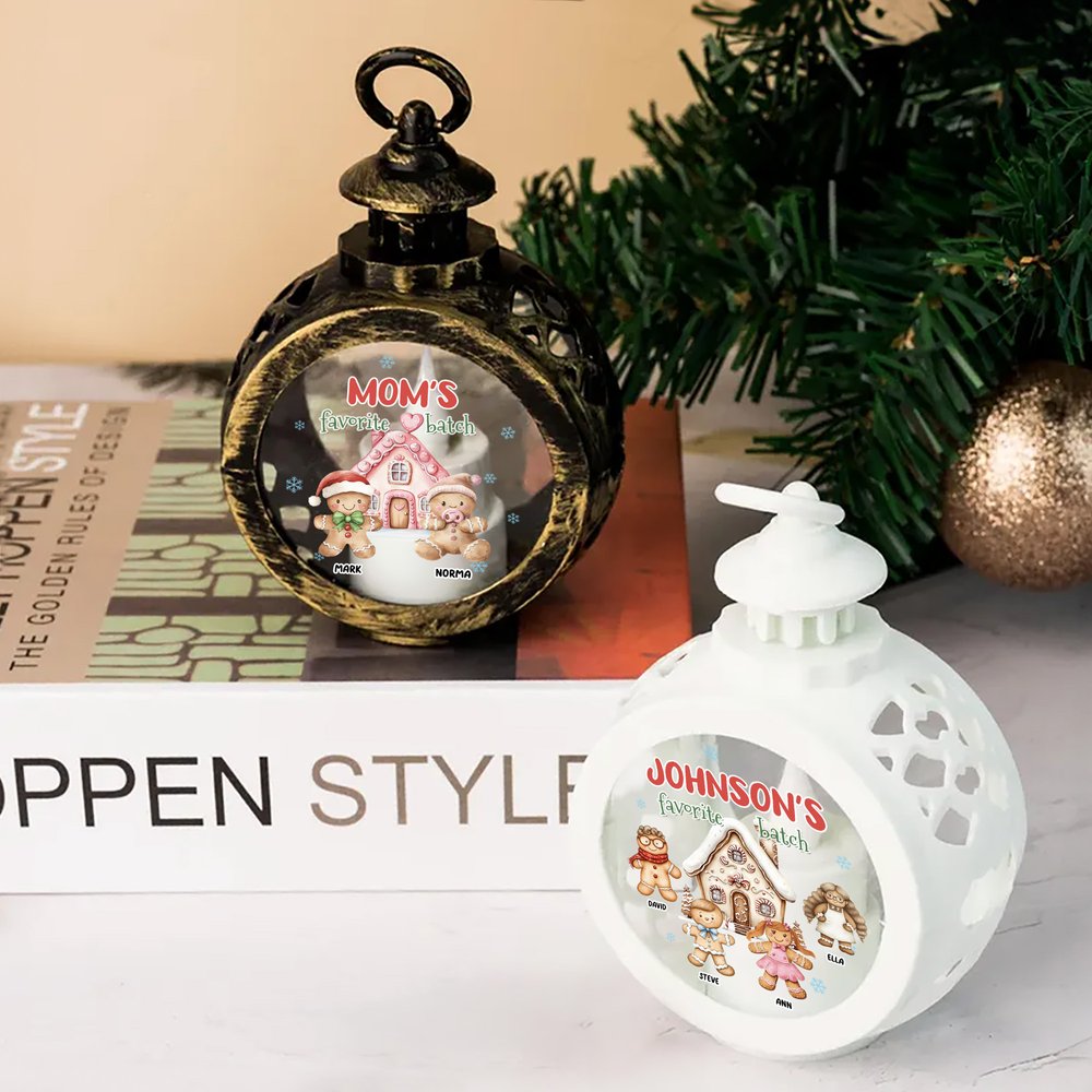 Personalized 1-8 Gingerbread Men LED Flameless Candle Ornament with Name Home Decor Christmas Gift for Family Friend 5