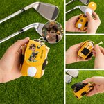 Henkilökohtainen Monivärinen PU Nahka Golf Ball Bag Tee haltija nimi ja valokuva Sport tarvikkeet Syntymäpäivälahja Golf Lover Friend