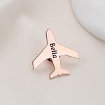 Alfiler de solapa de avión personalizado con nombre grabado Regalo de cumpleaños para pilotos Azafatas Auxiliares de vuelo