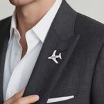 Alfiler de solapa de avión personalizado con nombre grabado Regalo de cumpleaños para pilotos Azafatas Auxiliares de vuelo