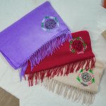 Personalised Embroidered Pet Avatar Photo Birth Flower Tassel Scarf with Name Warm Accessory Anniversary Birthday Christmas Gift for Pet Lovers