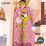 Personalised Cute Tail-Bouncing Marsupilami Soft Throw Blanket with Name Home Decor Birthday Christmas Gift for Kids | Callie × Marsupilami®