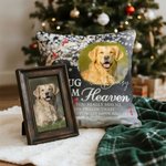 Personalized A Hug From Heaven Photo Cardinal Bird Soft Throw Pillow Cover with Text and Name Home Decor Memorial Sympathy Gift for Family Friend