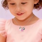Starry Lucky Birthday Wishes Around Her - Personalized Mixed Pendant Sterling Silver Bead Chain Necklace