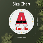 Personalised Santa Claus Initial Waterproof Stickers with Name DIY Gift Decoration Cute Christmas Gift Festival Party Favors for Kids Family 8